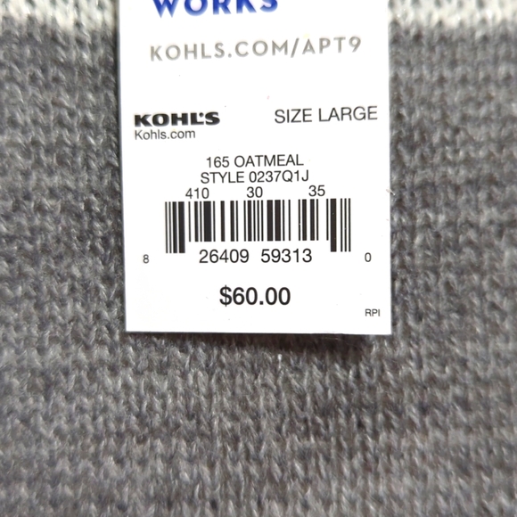 2 Tone Gray Coat Sweater Size L - Picture 6 of 6